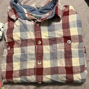 Plaid Shirt- Red and White